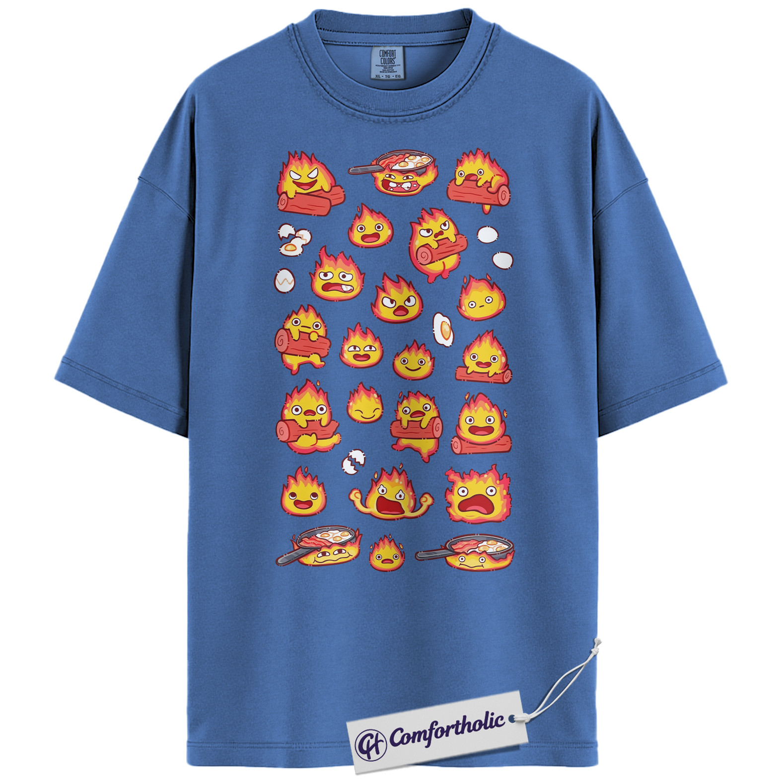 Calcifer Shirt, Howl's Moving Castle Shirt, Studio Ghibli Shirt, Anime Graphic Tee, Comfort Colors Shirt - Image 13