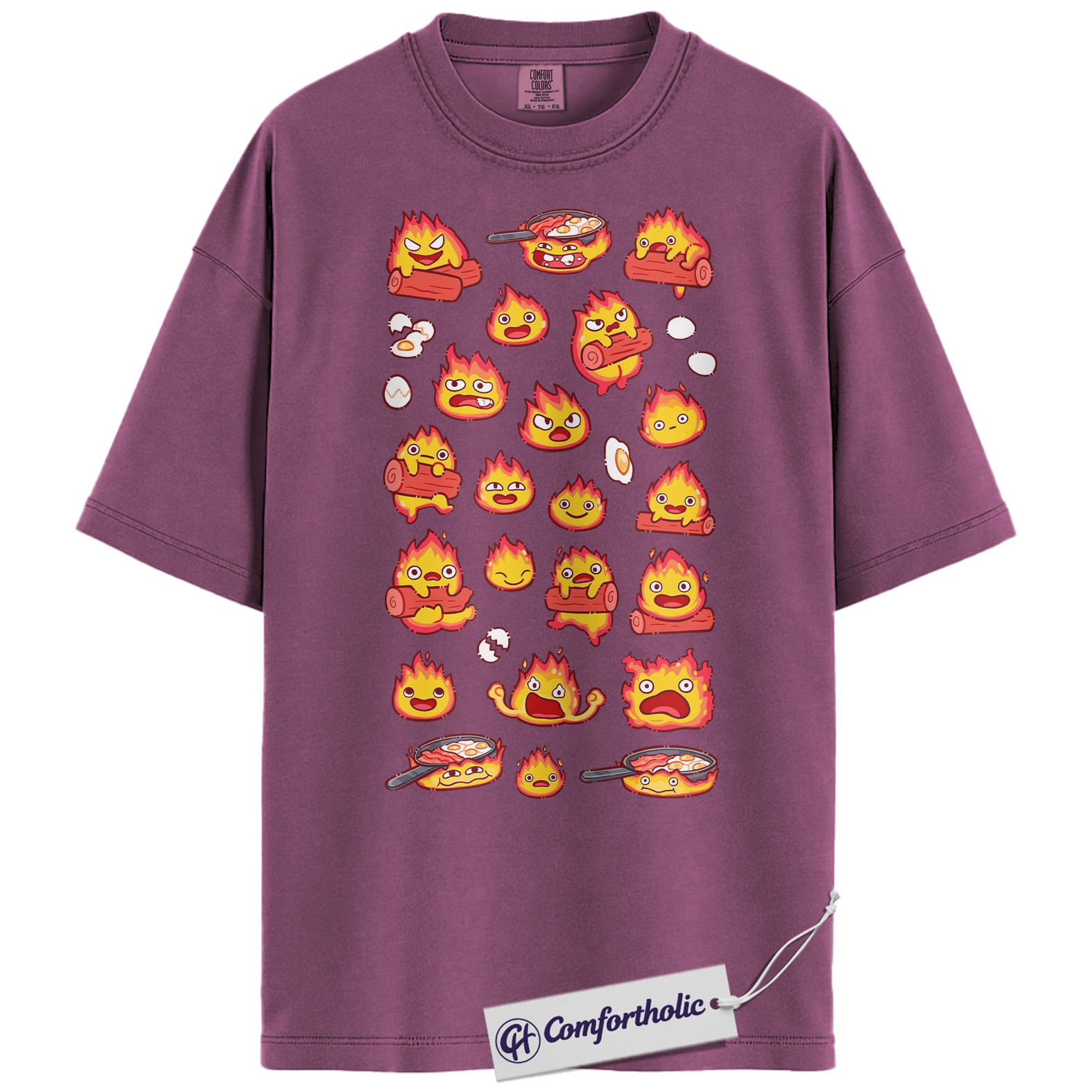 Calcifer Shirt, Howl's Moving Castle Shirt, Studio Ghibli Shirt, Anime Graphic Tee, Comfort Colors Shirt - Image 16