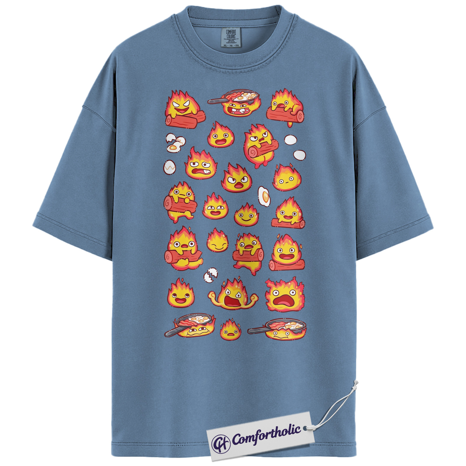 Calcifer Shirt, Howl's Moving Castle Shirt, Studio Ghibli Shirt, Anime Graphic Tee, Comfort Colors Shirt - Image 18