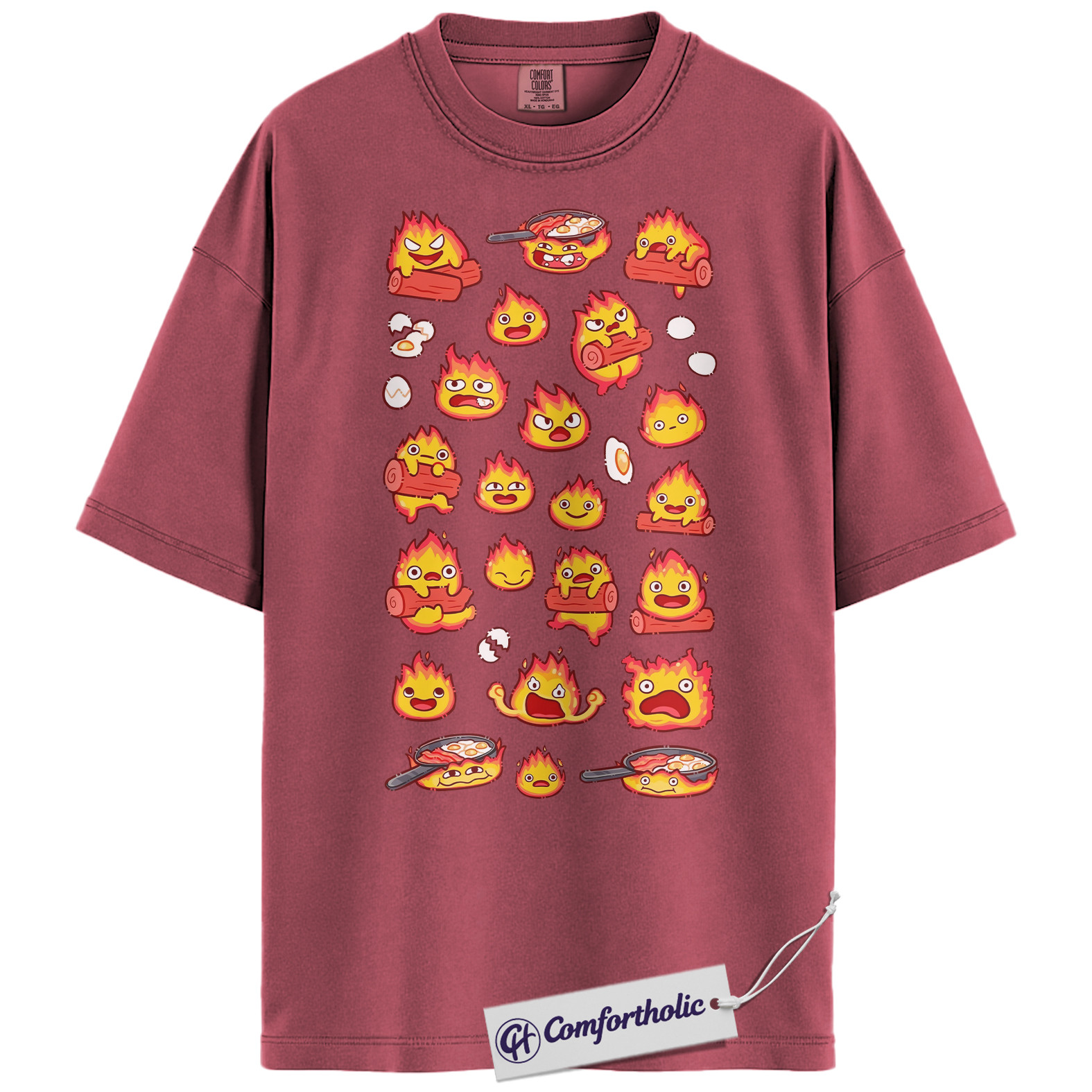 Calcifer Shirt, Howl's Moving Castle Shirt, Studio Ghibli Shirt, Anime Graphic Tee, Comfort Colors Shirt - Image 19
