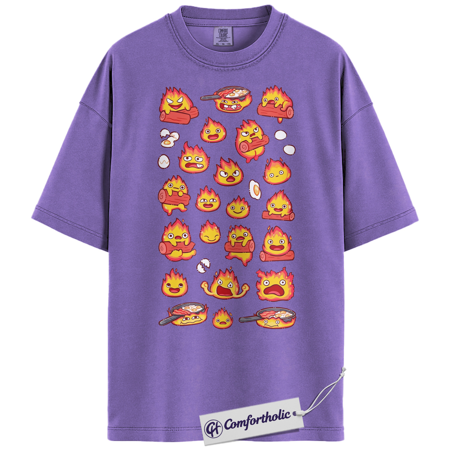 Calcifer Shirt, Howl's Moving Castle Shirt, Studio Ghibli Shirt, Anime Graphic Tee, Comfort Colors Shirt - Image 20