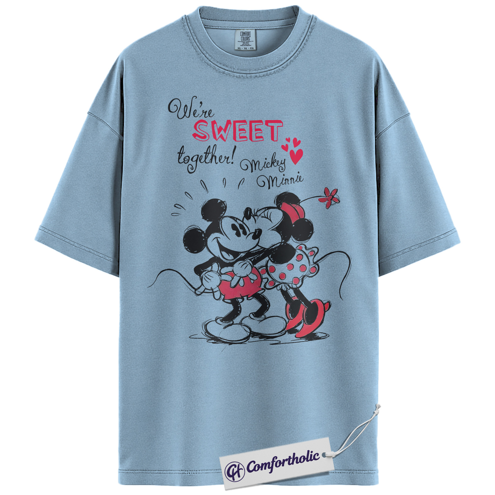 Mickey Mouse Shirt, Valentine's Day Shirt, Animated Graphic Tee, Comfort Colors Shirt - Image 5