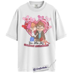 Alternative view of Carl and Ellie Shirt, UP Shirt, Valentine's Day Shirt, Animated Graphic Tee, Comfort Colors Shirt