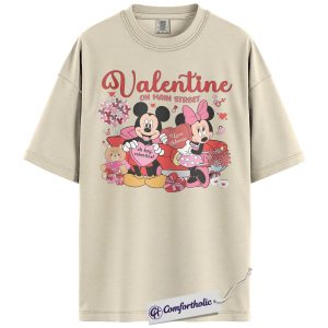 Minnie and Mickey Mouse Shirt, Valentine's Day Shirt, Animated Graphic Tee, Comfort Colors Shirt