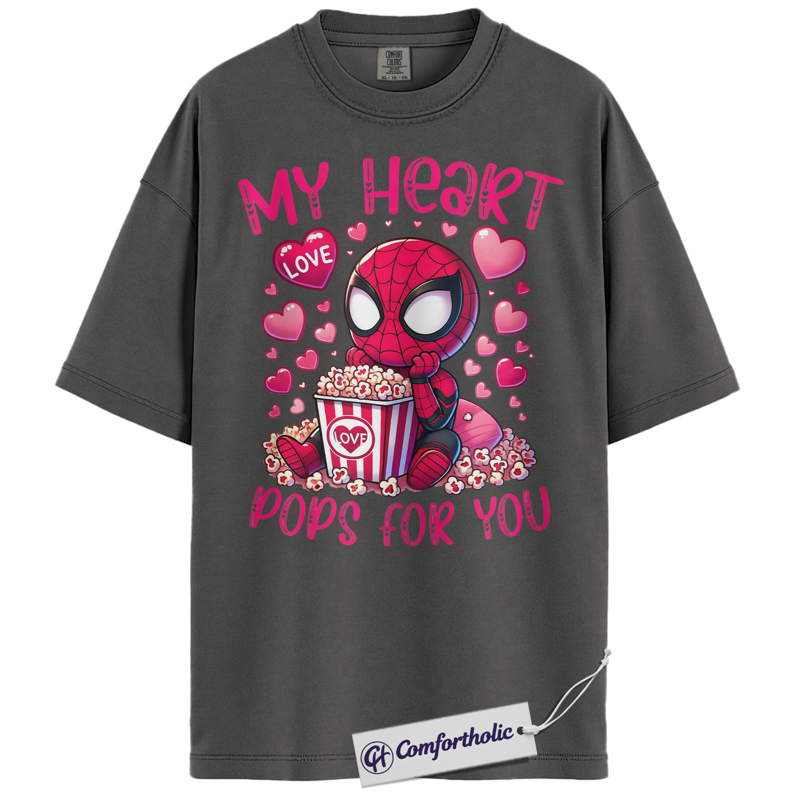 Spider-Man Shirt, Valentine's Day Shirt, Marvel Comics Graphic Tee, Comfort Colors Shirt - Image 4