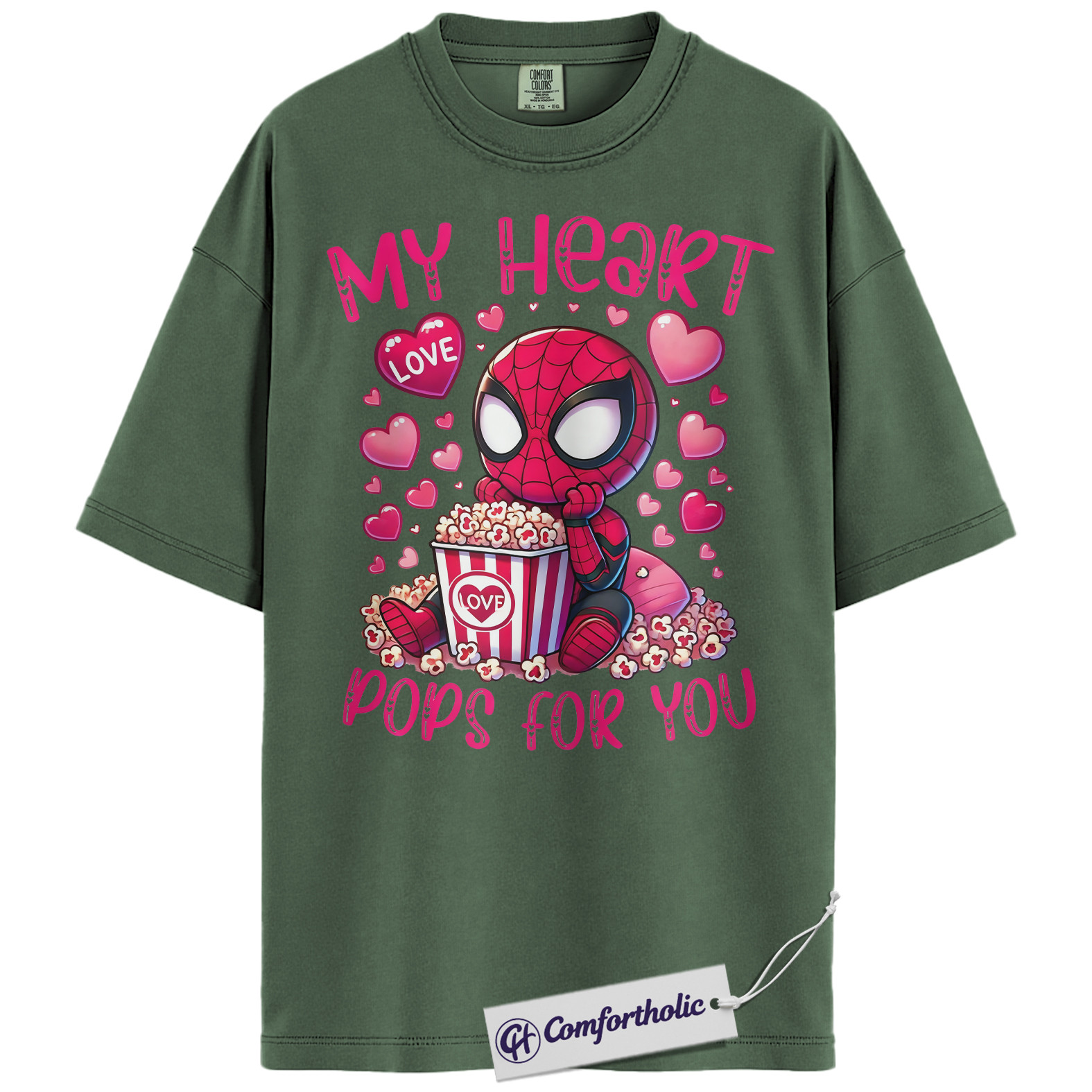 Spider-Man Shirt, Valentine's Day Shirt, Marvel Comics Graphic Tee, Comfort Colors Shirt - Image 6