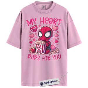 Spider-Man Shirt, Valentine's Day Shirt, Marvel Comics Graphic Tee, Comfort Colors Shirt