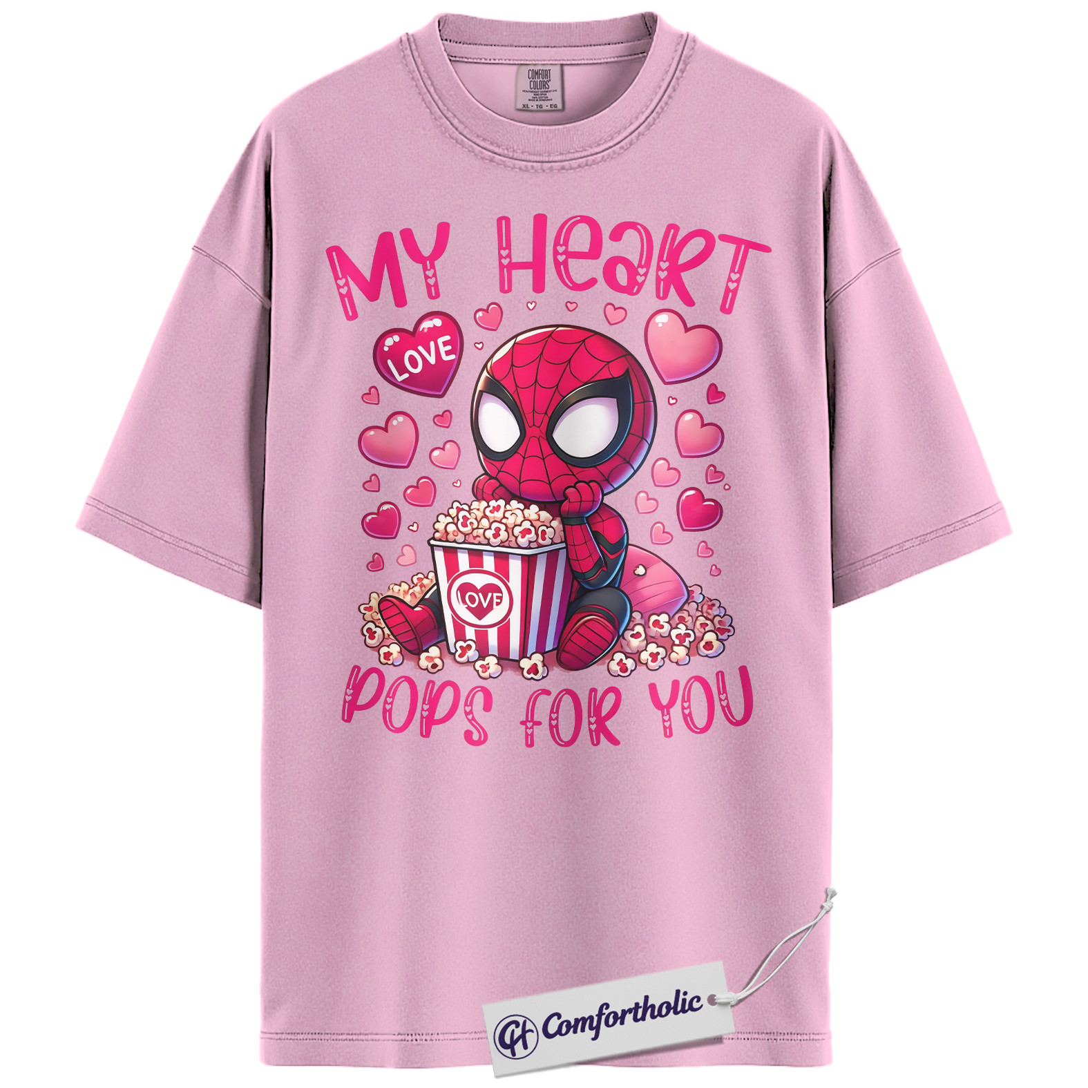 Spider-Man Shirt, Valentine's Day Shirt, Marvel Comics Graphic Tee, Comfort Colors Shirt