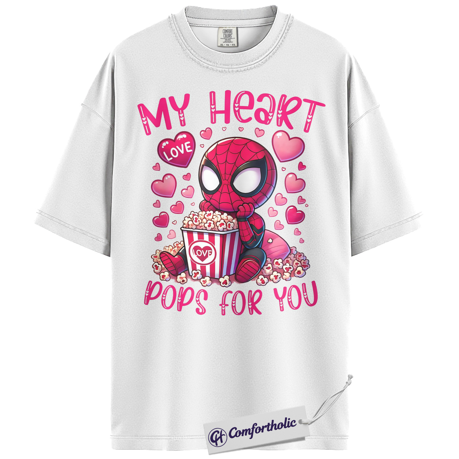 Spider-Man Shirt, Valentine's Day Shirt, Marvel Comics Graphic Tee, Comfort Colors Shirt - Image 2