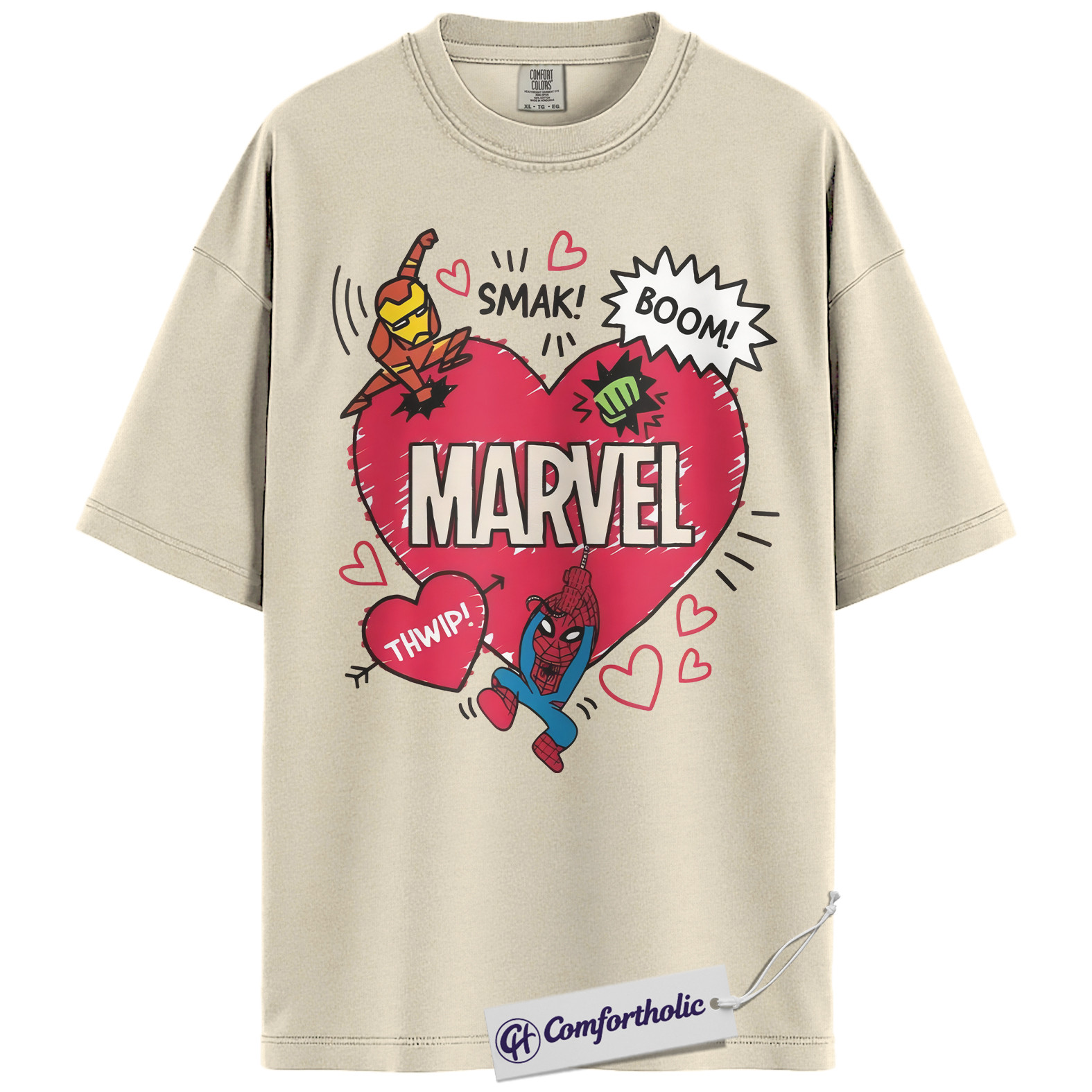 Spider-Man Shirt, Valentine's Day Shirt, Marvel Comics Graphic Tee, Comfort Colors Shirt - Image 4