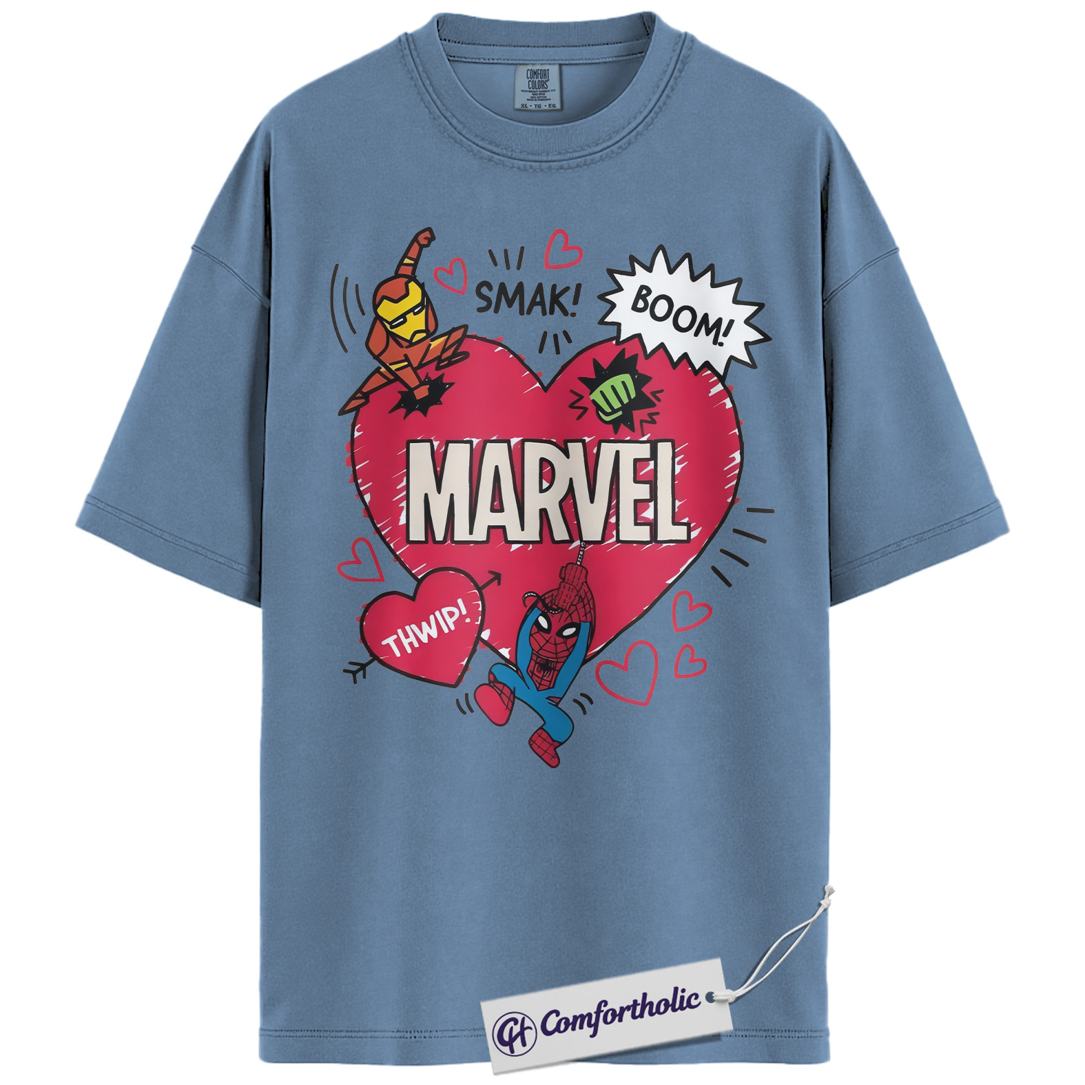 Spider-Man Shirt, Valentine's Day Shirt, Marvel Comics Graphic Tee, Comfort Colors Shirt - Image 15