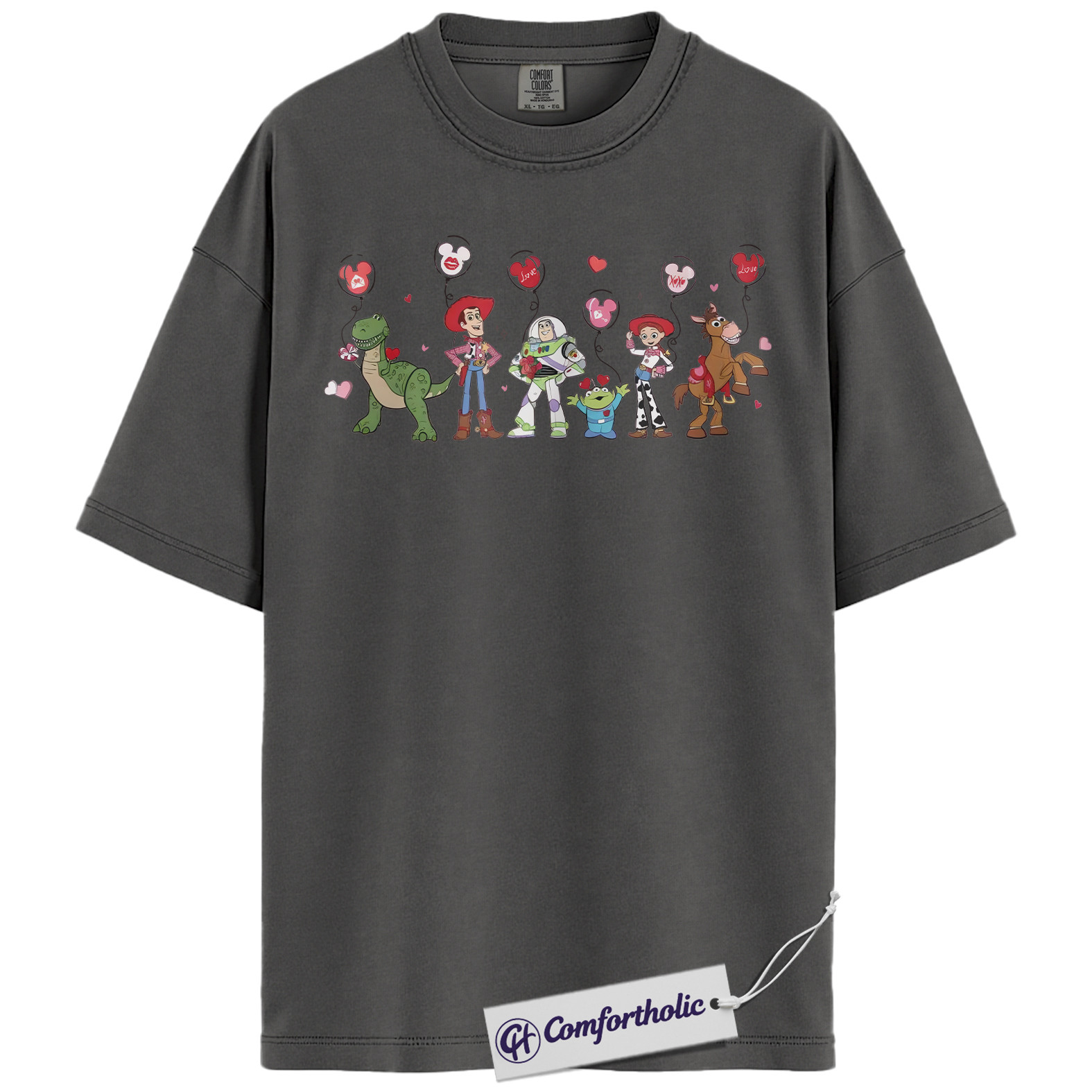 Toy Story Shirt, Valentine's Day Shirt, Animated Graphic Tee, Comfort Colors Shirt - Image 3