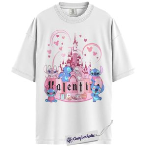 Alternative view of Lilo and Stitch Shirt, Valentine's Day Shirt, Animated Graphic Tee, Comfort Colors Shirt