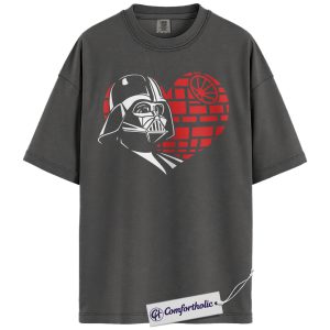 Alternative view of Darth Vader Shirt, Star Wars Shirt, Valentine's Day Shirt, Movie Graphic Tee, Comfort Colors Shirt