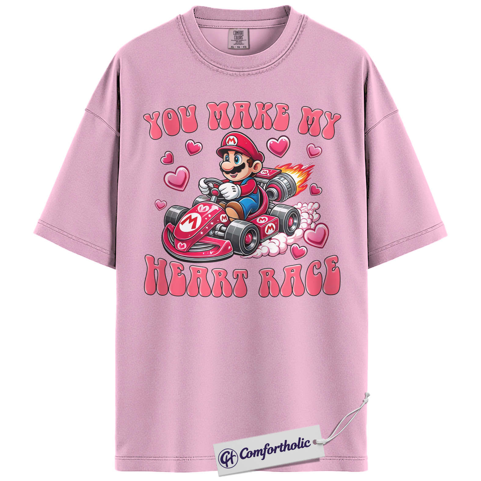 Super Mario Shirt, Valentine's Day Shirt, Game Graphic Tee, Comfort Colors Shirt