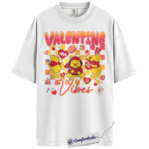 Alternative view of Winnie-the-Pooh Shirt, Valentine's Day Shirt, Animated Graphic Tee, Comfort Colors Shirt