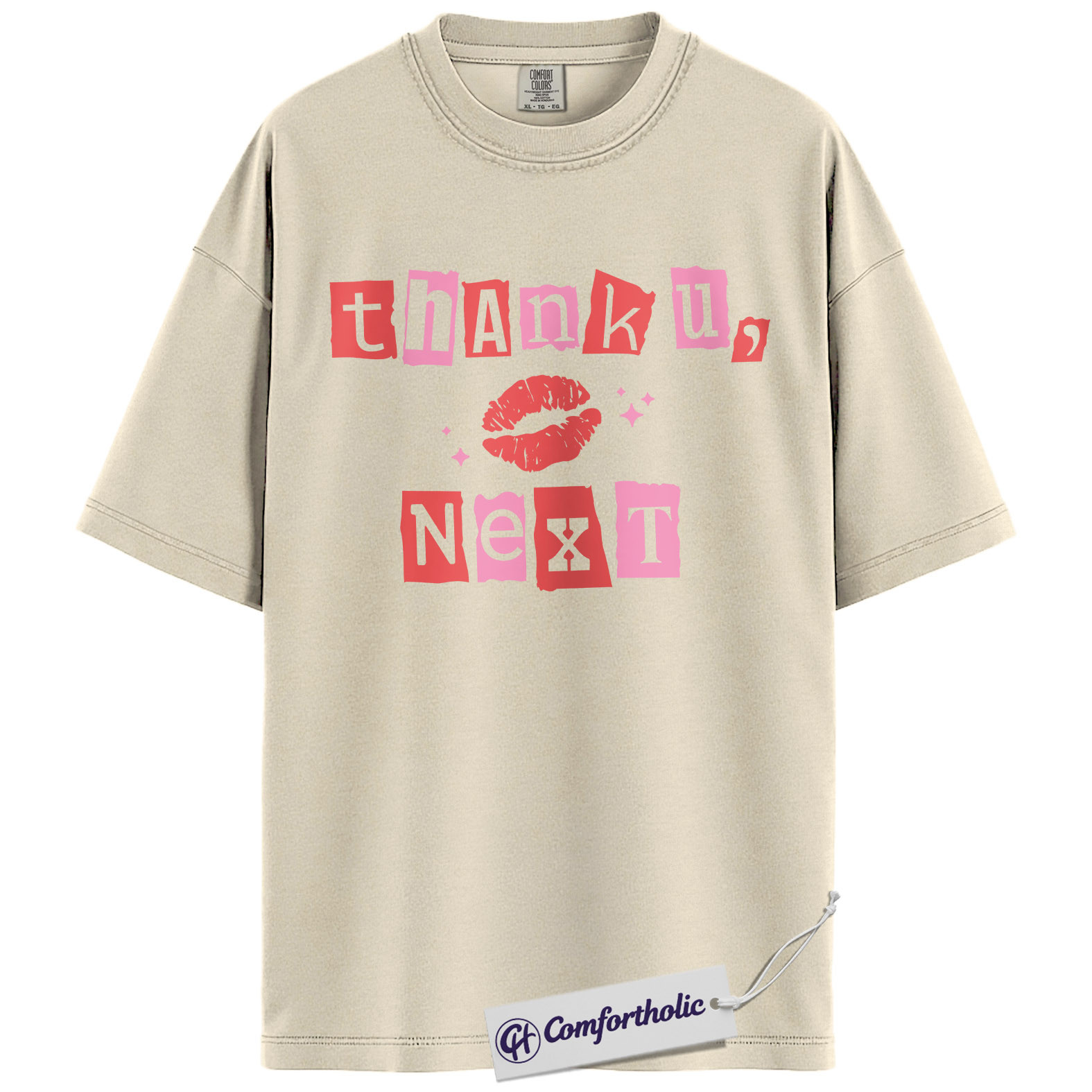 Thank U Next Shirt, Cute Valentine Graphic Tee, Funny Breakup Quote T-Shirt, Valentine’s Day Gift for Women & Girls, Comfort Colors Shirt - Image 4