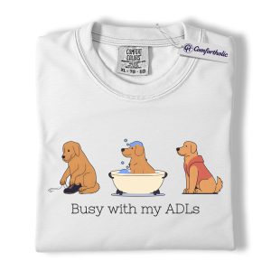 Alternative view of Occupational Therapy Shirt, Funny ADLs Dog Graphic Tee, OT Student Rehab Therapist T-Shirt, Gift for Occupational Therapists, Comfort Colors Shirt