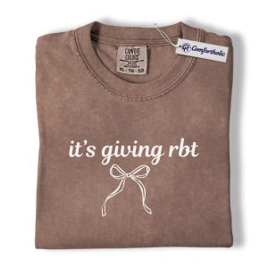 It’s Giving RBT Shirt, Funny Bow Minimalist Graphic Tee, Registered Behavior Technician ABA Therapist T-Shirt, Gift for RBTs BCBA Special Education Staff, Comfort Colors Shirt