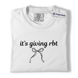 Alternative view of It’s Giving RBT Shirt, Funny Bow Minimalist Graphic Tee, Registered Behavior Technician ABA Therapist T-Shirt, Gift for RBTs BCBA Special Education Staff, Comfort Colors Shirt