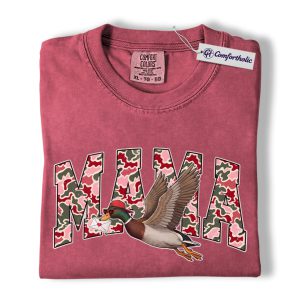 Camo Mama Duck Shirt, Funny Mallard Love Letter Graphic Tee, Mama Valentine’s Day T-Shirt, Gift for Mom Duck Lovers, Comfort Colors Shirt