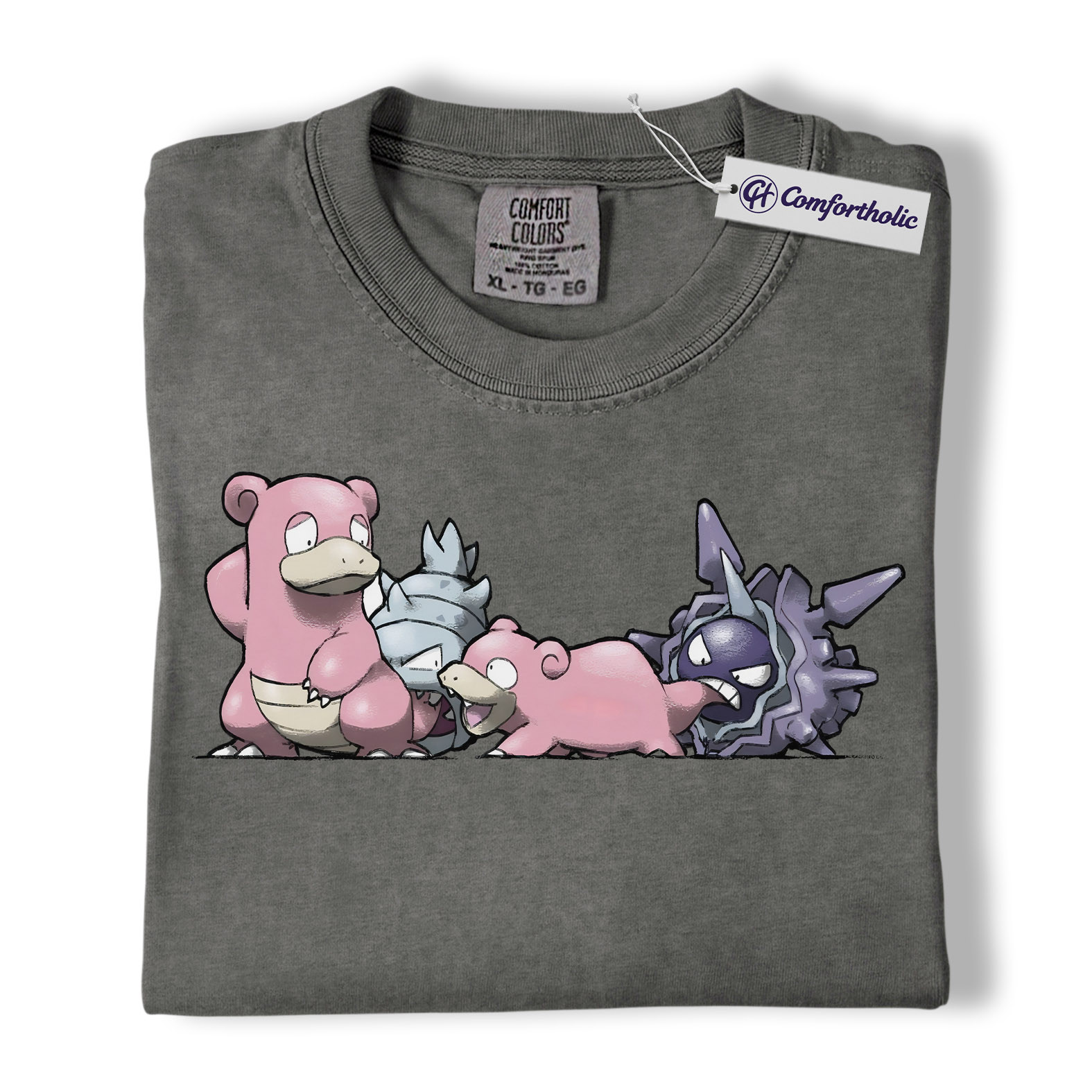 Slowpoke Shirt, Slowbro Shirt, Cloyster Shirt, Pokemon Shirt, PKM Shirt, Anime Graphic Tee, Comfort Colors Shirt - Image 4