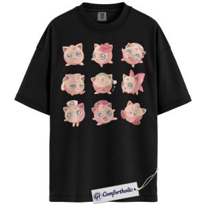 Alternative view of Jigglypuff Shirt, Pokemon Shirt, PKM Shirt, Anime Graphic Tee, Comfort Colors Shirt