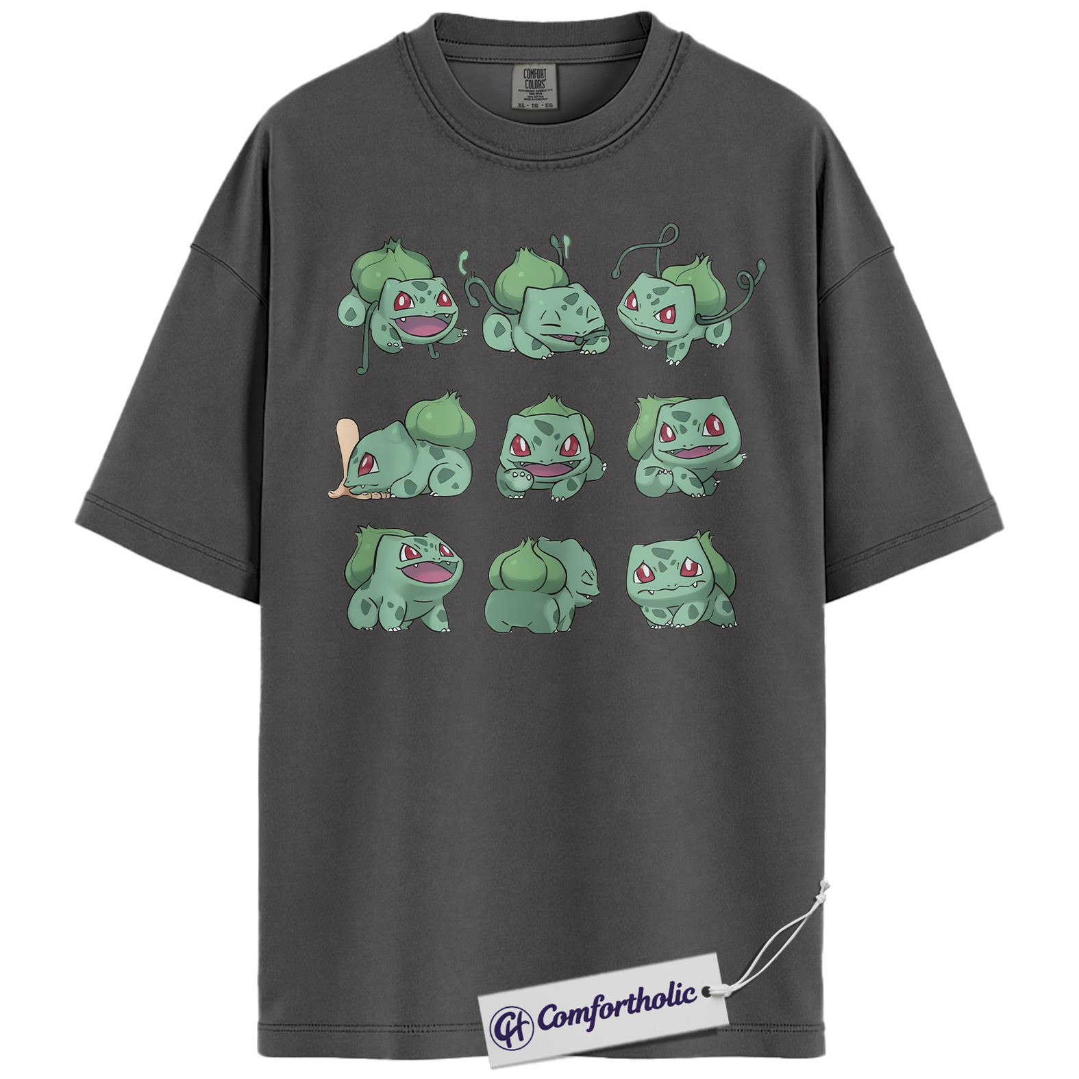 Bulbasaur Shirt, Pokemon Shirt, PKM Shirt, Anime Graphic Tee, Comfort Colors Shirt - Image 4