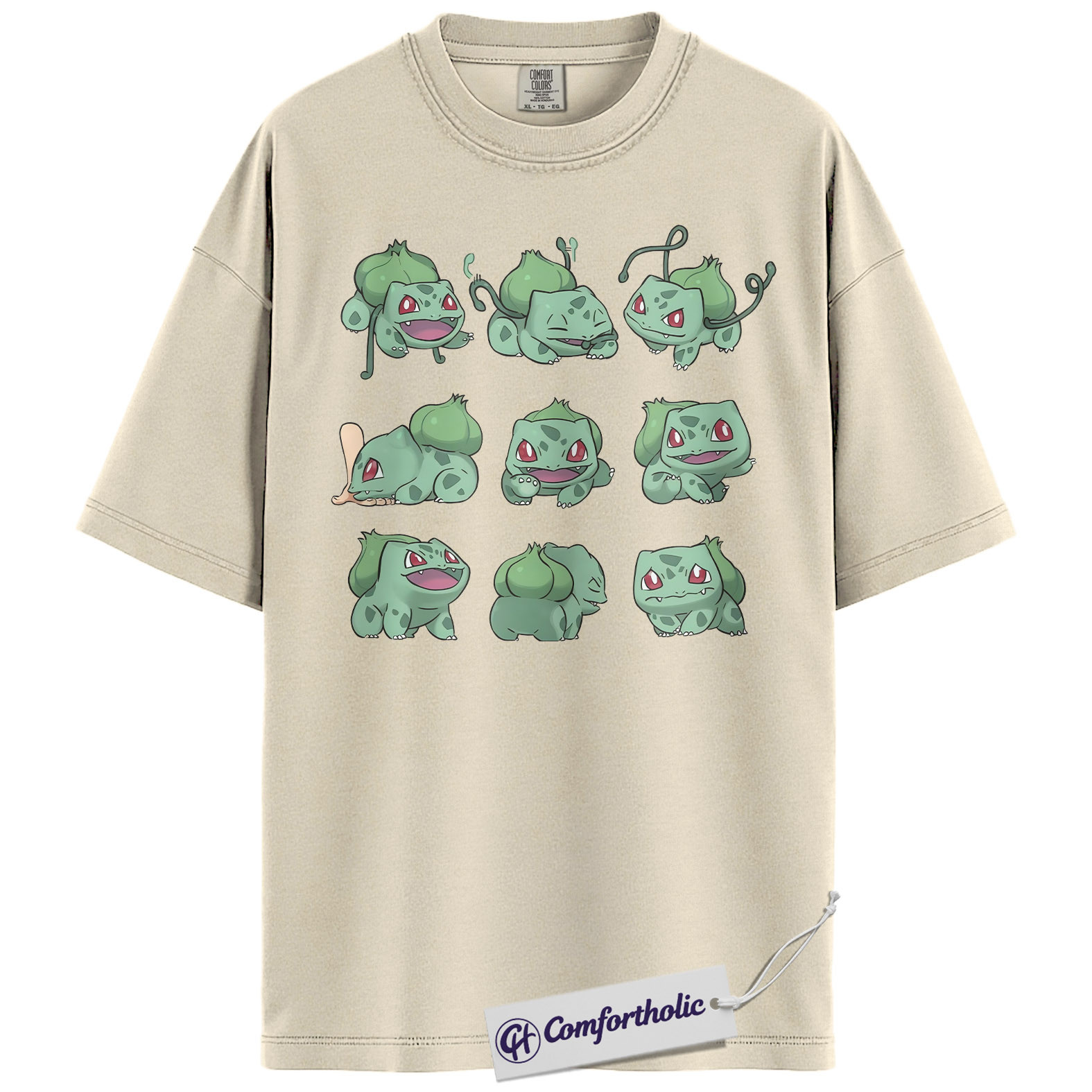 Bulbasaur Shirt, Pokemon Shirt, PKM Shirt, Anime Graphic Tee, Comfort Colors Shirt - Image 5