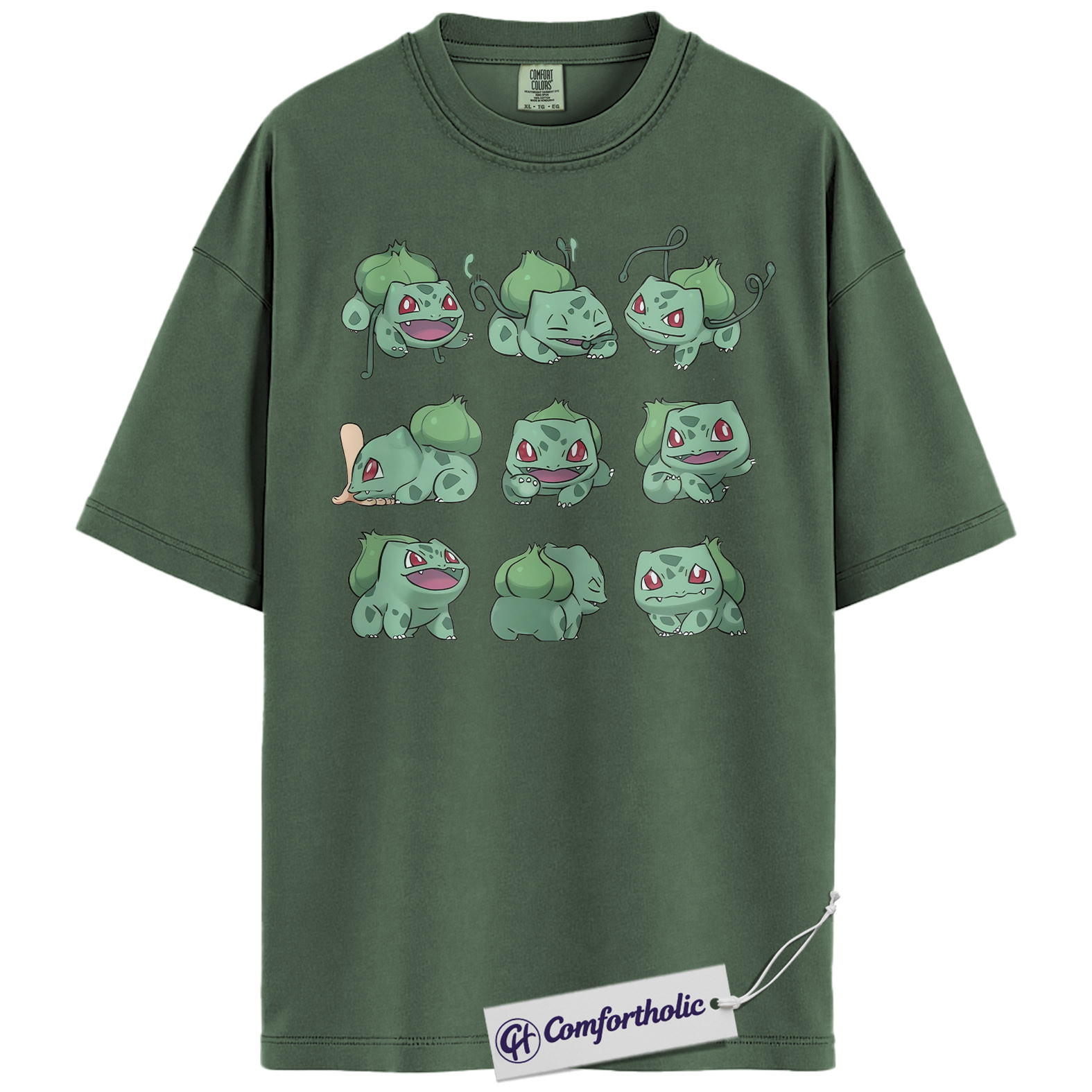 Bulbasaur Shirt, Pokemon Shirt, PKM Shirt, Anime Graphic Tee, Comfort Colors Shirt - Image 6