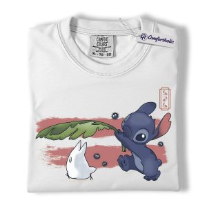 Alternative view of Stitch Shirt, My Neighbor Totoro Shirt, Studio Ghibli Shirt, Anime Graphic Tee, Comfort Colors Shirt