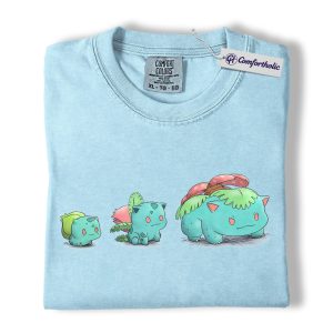 Bulbasaur Shirt, Ivysaur Shirt, Venusaur Shirt, Pokemon Shirt, PKM Shirt, Anime Graphic Tee, Comfort Colors Shirt