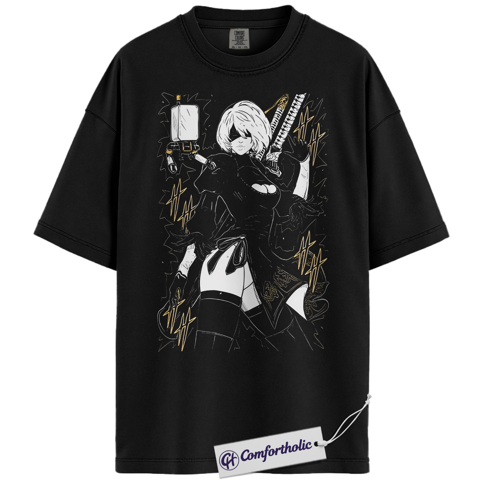 2B Shirt, NieR:Automata Shirt, Game Graphic Tee, Comfort Colors Shirt