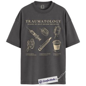 Trauma Nurse Shirt, Vintage Traumatology Medical Graphic Tee, Emergency Room RN T-Shirt, Gift for ER Nurses & EMT Paramedics, Comfort Colors Shirt
