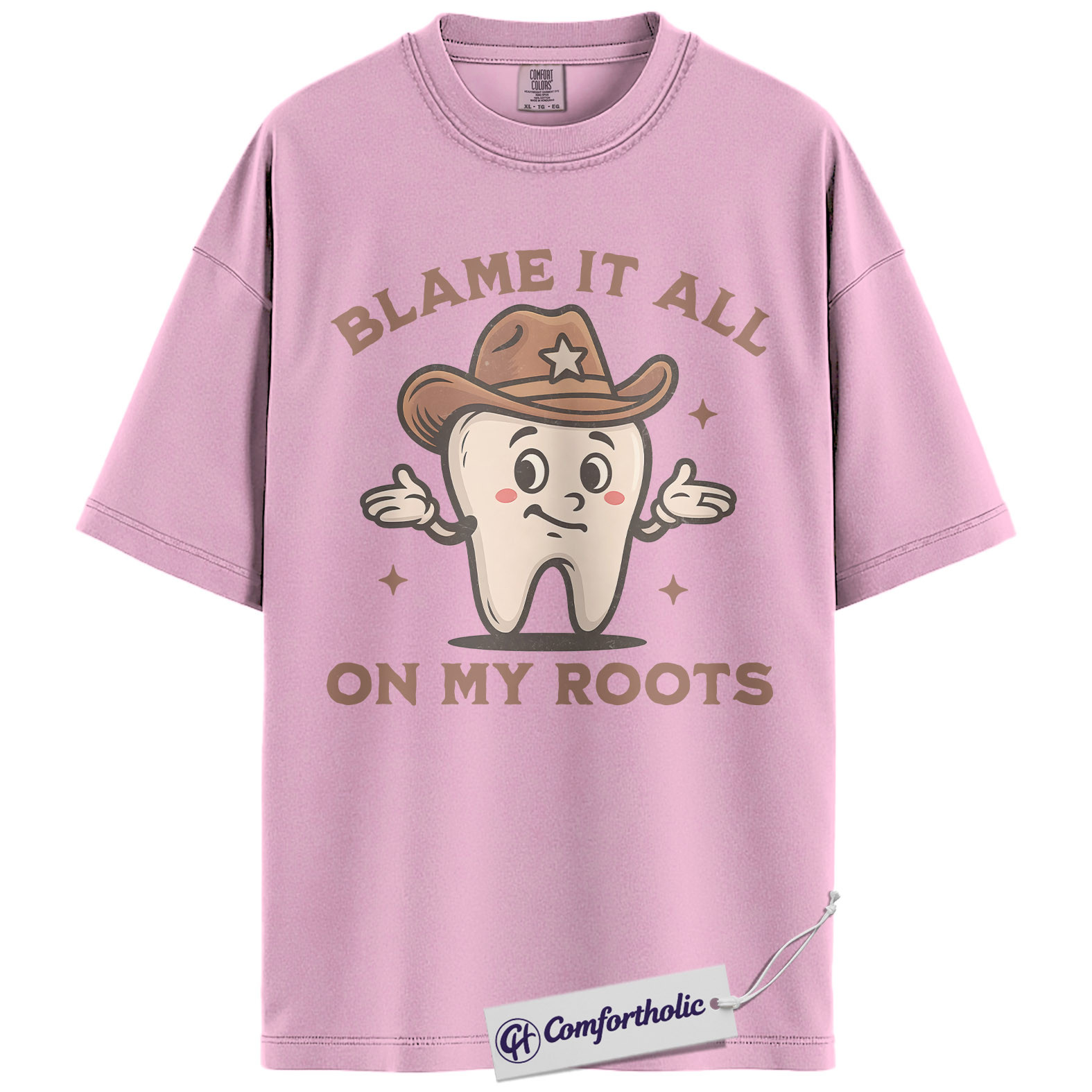 Funny Dentist Shirt, Cute Tooth Cowboy Graphic Tee, Dental Hygienist & Dental Assistant T-Shirt, Gift for Dental Pros, Comfort Colors Shirt - Image 8