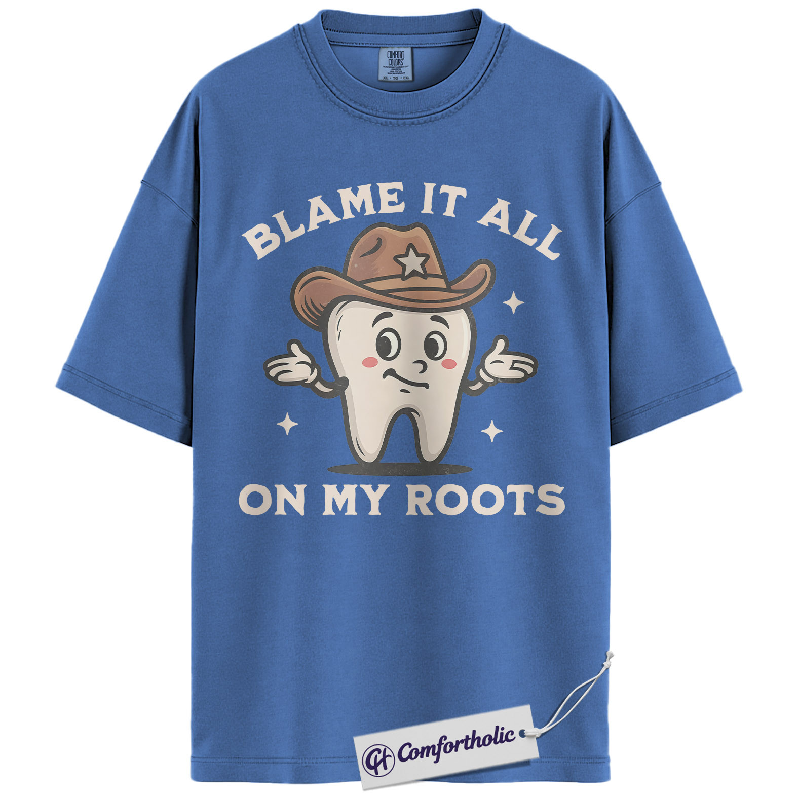 Funny Dentist Shirt, Cute Tooth Cowboy Graphic Tee, Dental Hygienist & Dental Assistant T-Shirt, Gift for Dental Pros, Comfort Colors Shirt - Image 12