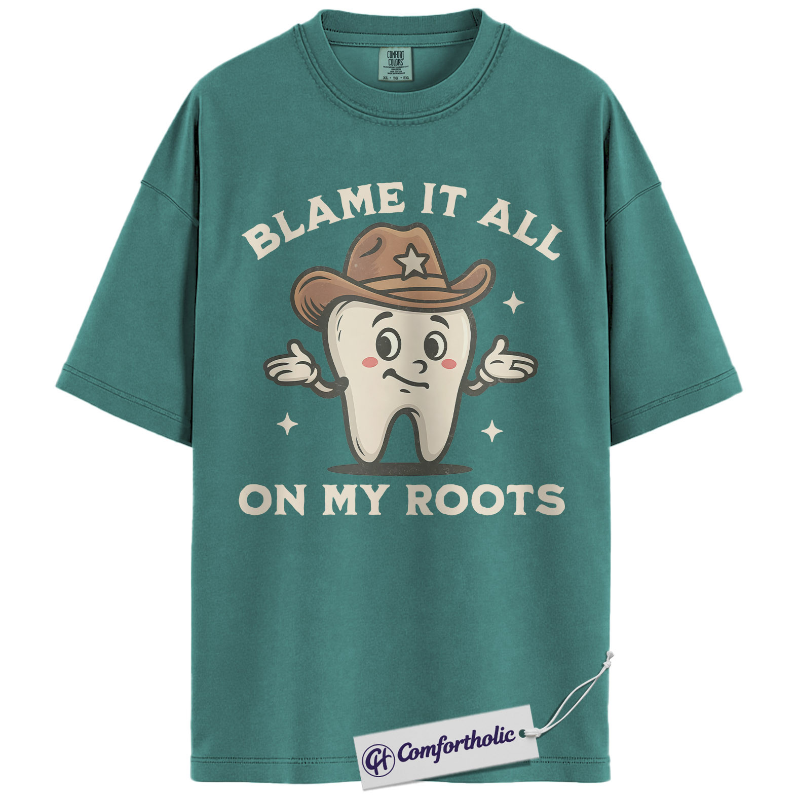 Funny Dentist Shirt, Cute Tooth Cowboy Graphic Tee, Dental Hygienist & Dental Assistant T-Shirt, Gift for Dental Pros, Comfort Colors Shirt - Image 13
