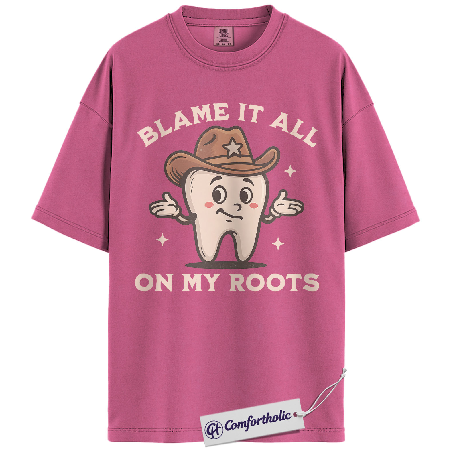 Funny Dentist Shirt, Cute Tooth Cowboy Graphic Tee, Dental Hygienist & Dental Assistant T-Shirt, Gift for Dental Pros, Comfort Colors Shirt - Image 16