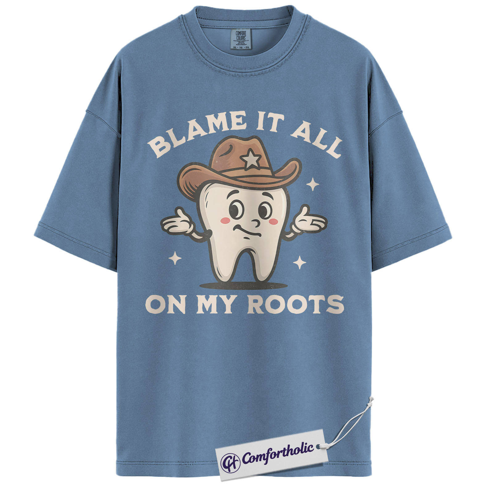 Funny Dentist Shirt, Cute Tooth Cowboy Graphic Tee, Dental Hygienist & Dental Assistant T-Shirt, Gift for Dental Pros, Comfort Colors Shirt - Image 17