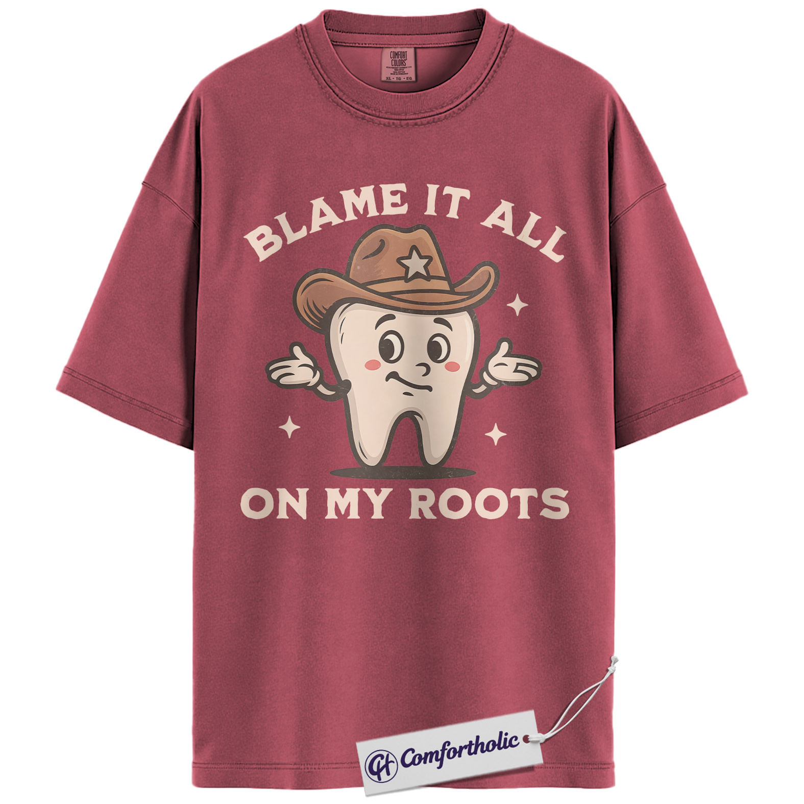Funny Dentist Shirt, Cute Tooth Cowboy Graphic Tee, Dental Hygienist & Dental Assistant T-Shirt, Gift for Dental Pros, Comfort Colors Shirt - Image 18