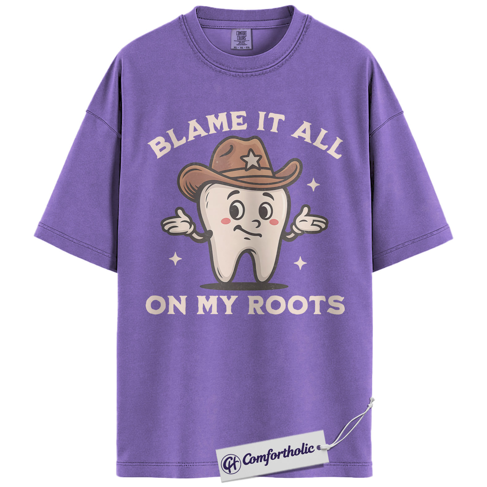 Funny Dentist Shirt, Cute Tooth Cowboy Graphic Tee, Dental Hygienist & Dental Assistant T-Shirt, Gift for Dental Pros, Comfort Colors Shirt - Image 20