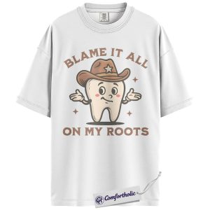 Alternative view of Funny Dentist Shirt, Cute Tooth Cowboy Graphic Tee, Dental Hygienist & Dental Assistant T-Shirt, Gift for Dental Pros, Comfort Colors Shirt