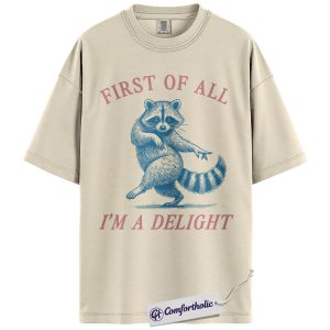 Funny Raccoon Shirt, Vintage Sarcastic Graphic Tee, Trash Panda Humor T-Shirt, Gift for Animal Lovers & Raccoon Fans, Comfort Colors Shirt