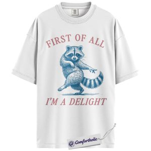 Alternative view of Funny Raccoon Shirt, Vintage Sarcastic Graphic Tee, Trash Panda Humor T-Shirt, Gift for Animal Lovers & Raccoon Fans, Comfort Colors Shirt