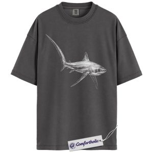 Thresher Shark Shirt, Vintage Sea Animal Graphic Tee, Ocean Lover T-Shirt, Gift for Shark Lovers & Beach Vacation Fans, Comfort Colors Shirt