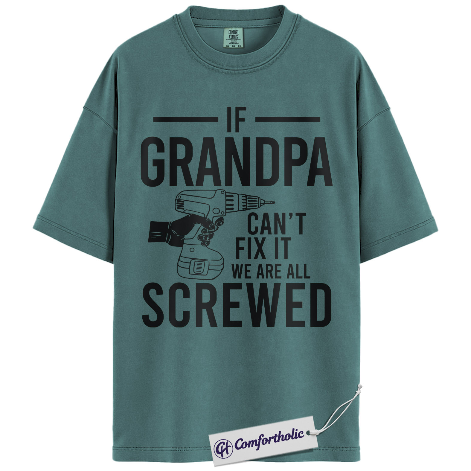 If Grandpa Can’t Fix It Shirt, Funny Handyman Tool Graphic Tee, Grandpa Mechanic DIY T-Shirt, Father’s Day Gift for Grandpa & Handy Grandpas, Comfort Colors Shirt - Image 11