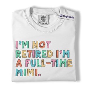 Alternative view of Funny Mimi Shirt, Retro Color Typography Graphic Tee, Retirement Grandma T-Shirt, Mother’s Day Gift for Mimi & Grandkids, Comfort Colors Shirt