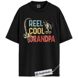 Funny Fishing Grandpa Shirt, Vintage Angler Graphic Tee, Fisherman Grandpa T-Shirt, Father’s Day Gift for Grandpa & Fishing Lovers, Comfort Colors Shirt