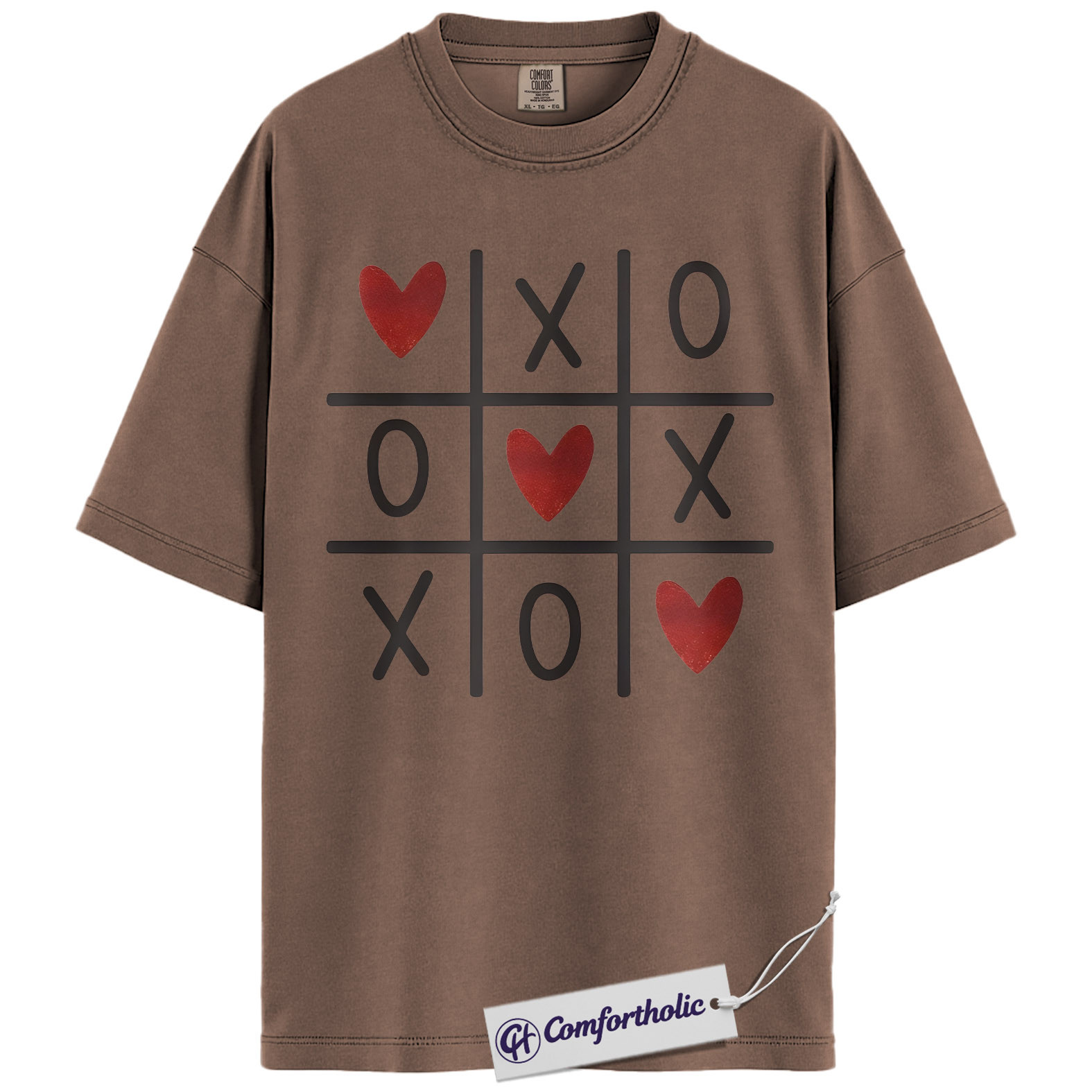 Valentine Tic Tac Toe Shirt, XOXO Heart Game Graphic Tee, Couple Matching T-Shirt, Valentines Day Gift for Boyfriend Girlfriend, Comfort Colors Shirt - Image 19