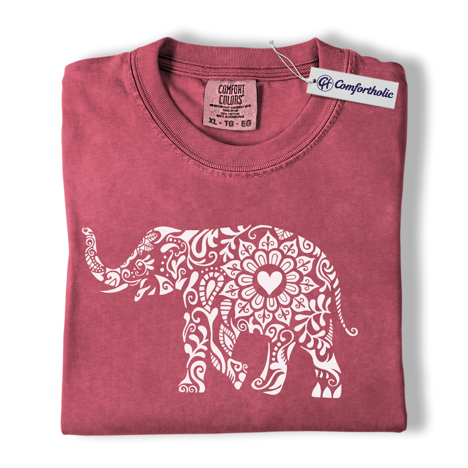 Boho Elephant Shirt, Mandala Floral Graphic Tee, Elephant Lover T-Shirt, Gift for Animal Lovers, Comfort Colors Shirt - Image 18
